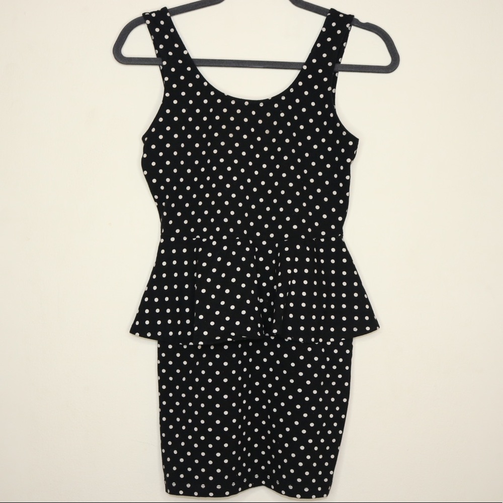 FOREVER 21 Black & White Polka Dots Dress